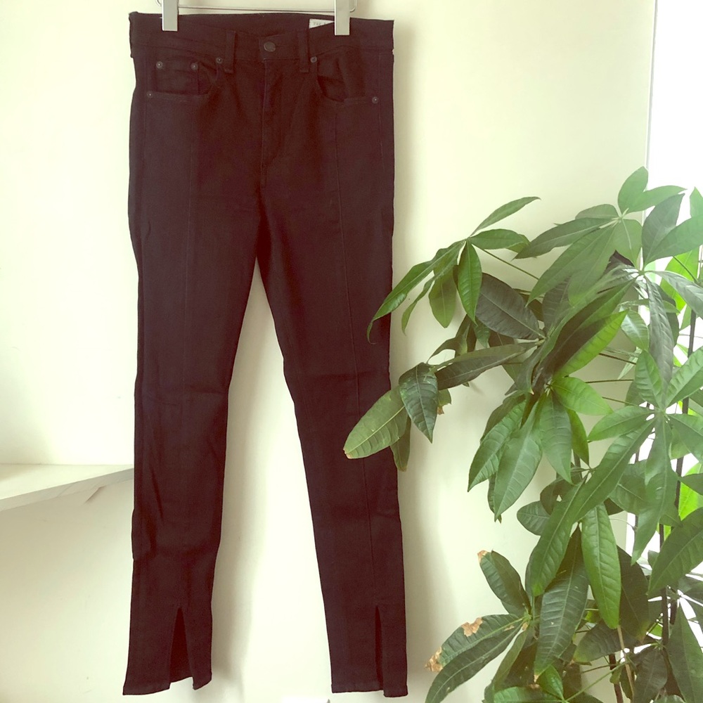 Rag & Bone Black Jeans w slit